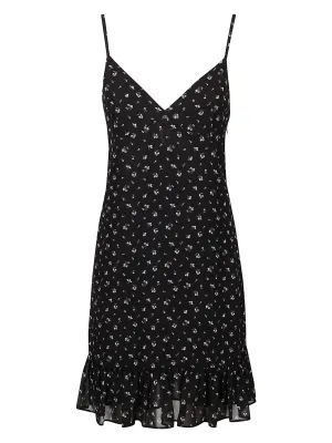 Michael Kors Floral Printed V-Neck Mini Dress