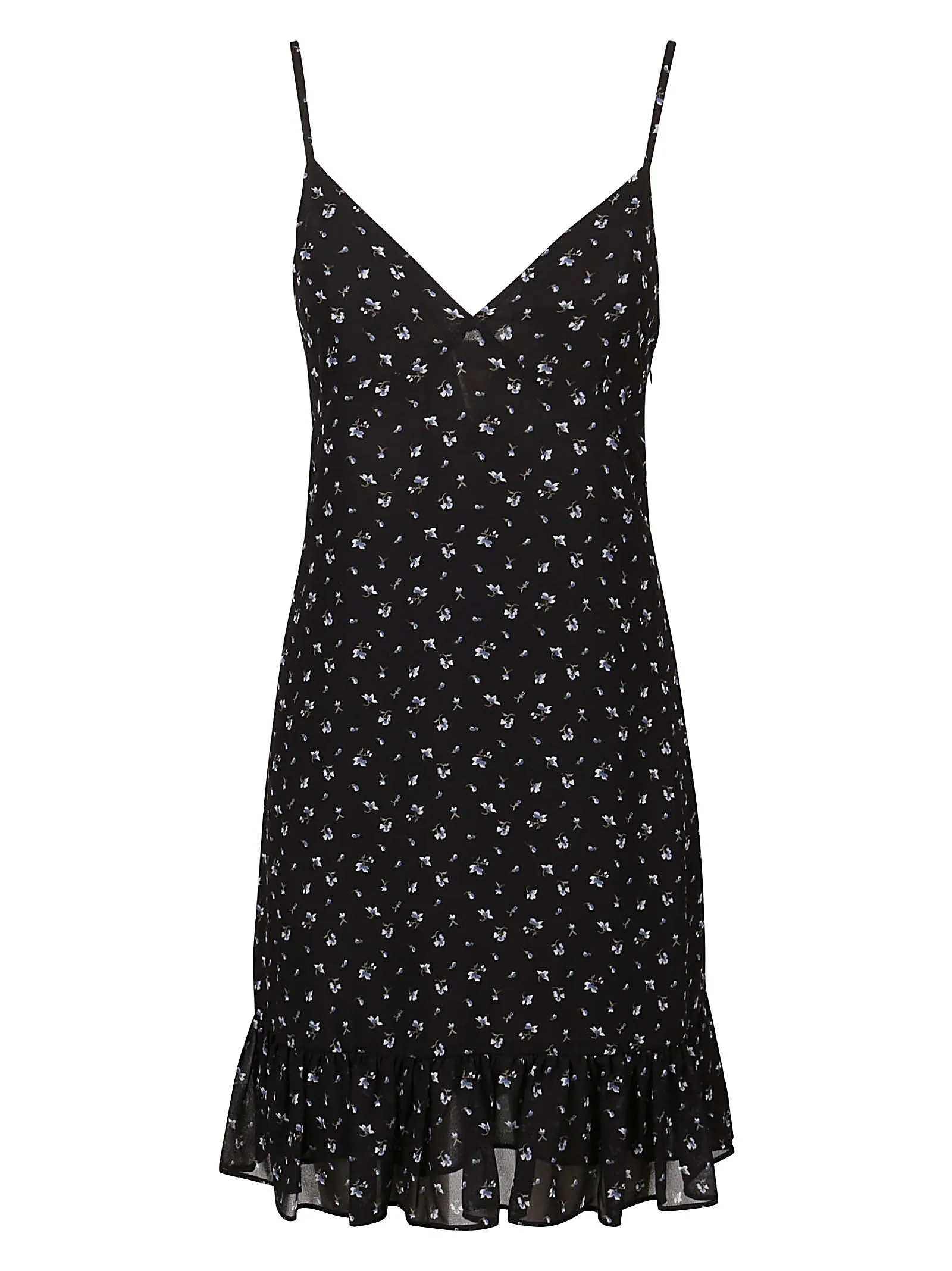 Michael Kors Floral Printed V-Neck Mini Dress