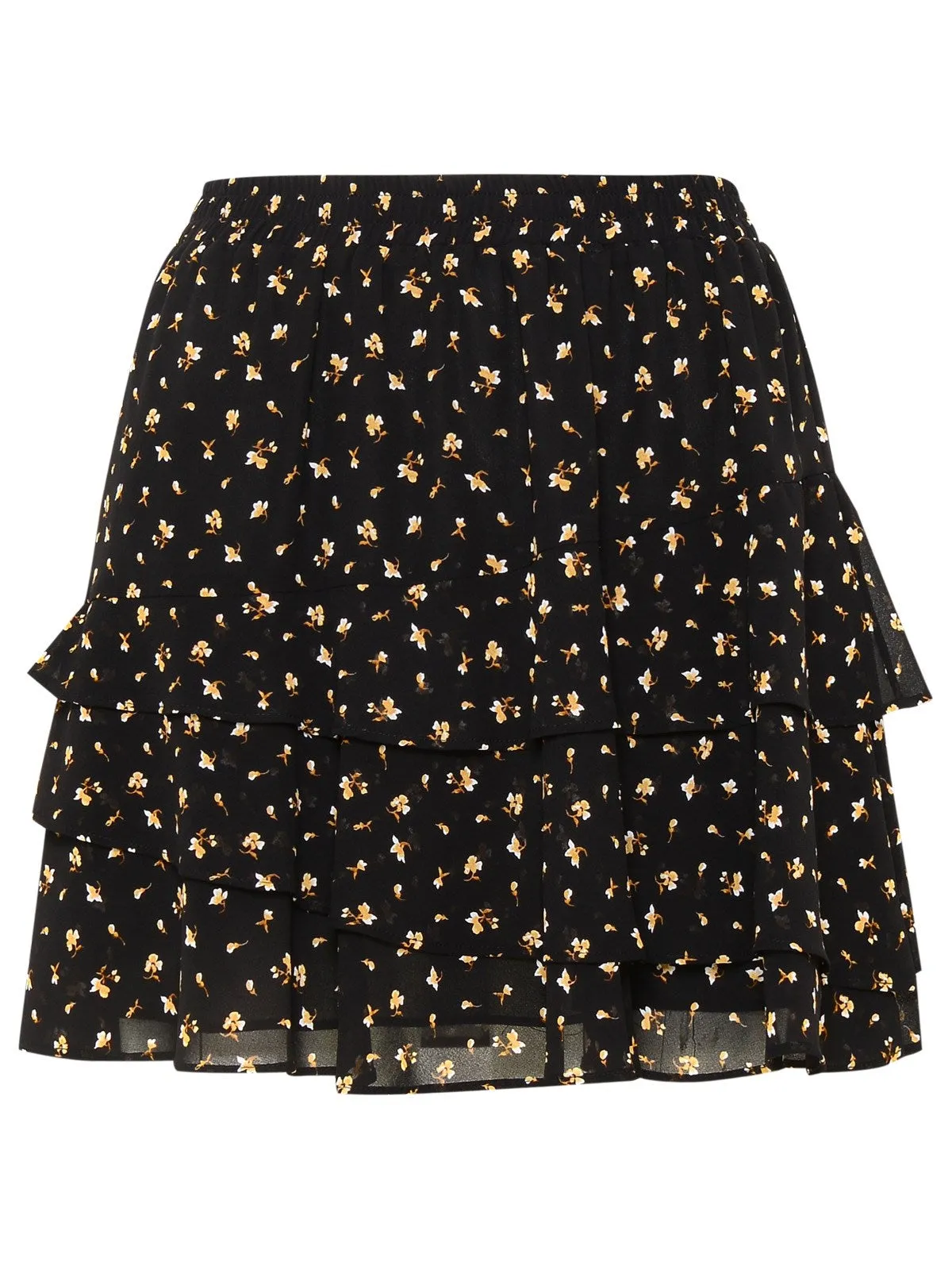 Michael Michael Kors Floral Georgette Flounce Skirt