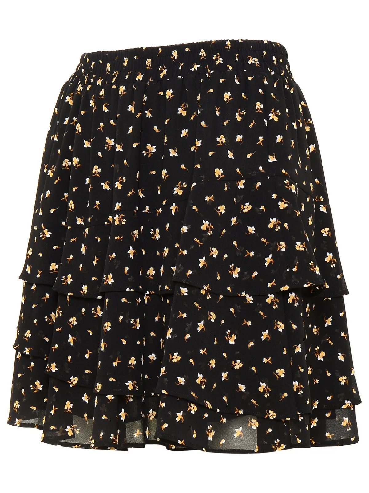 Michael Michael Kors Floral Georgette Flounce Skirt