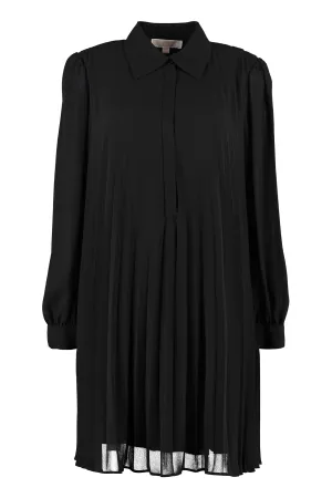 Michael Michael Kors Georgette Pleated Shirt Dress