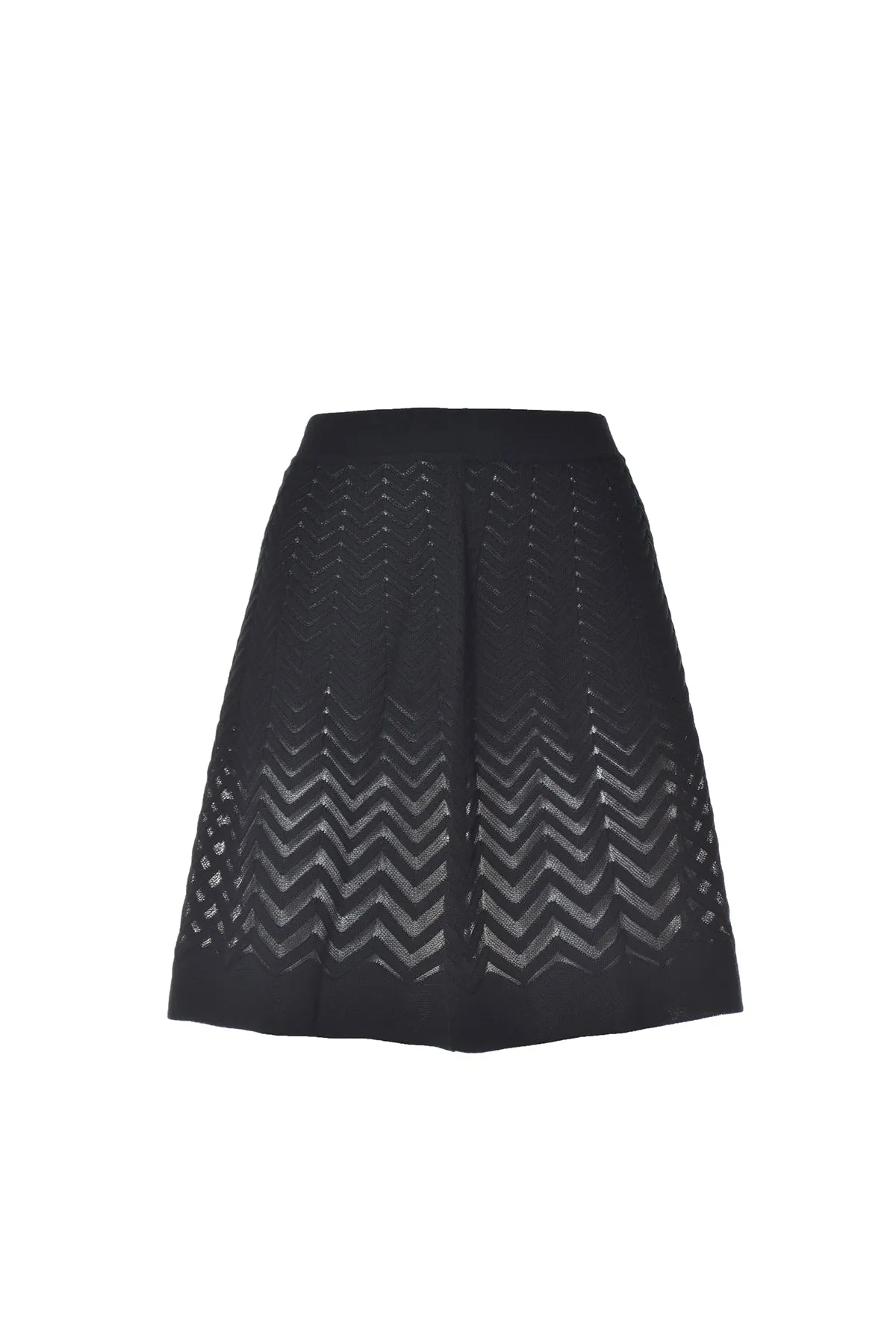 Missoni Zigzag Knitted High-Waist Mini Skirt