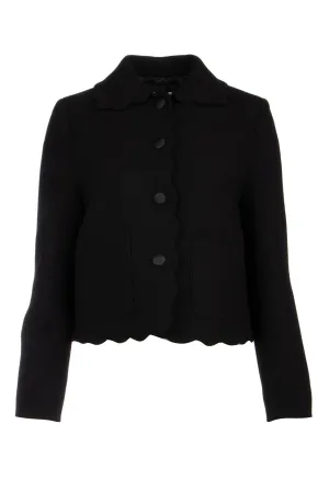 Miu Miu Scalloped Edge Buttoned Jacket