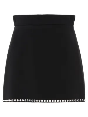 Miu Miu Stud Embellished Mini Skirt