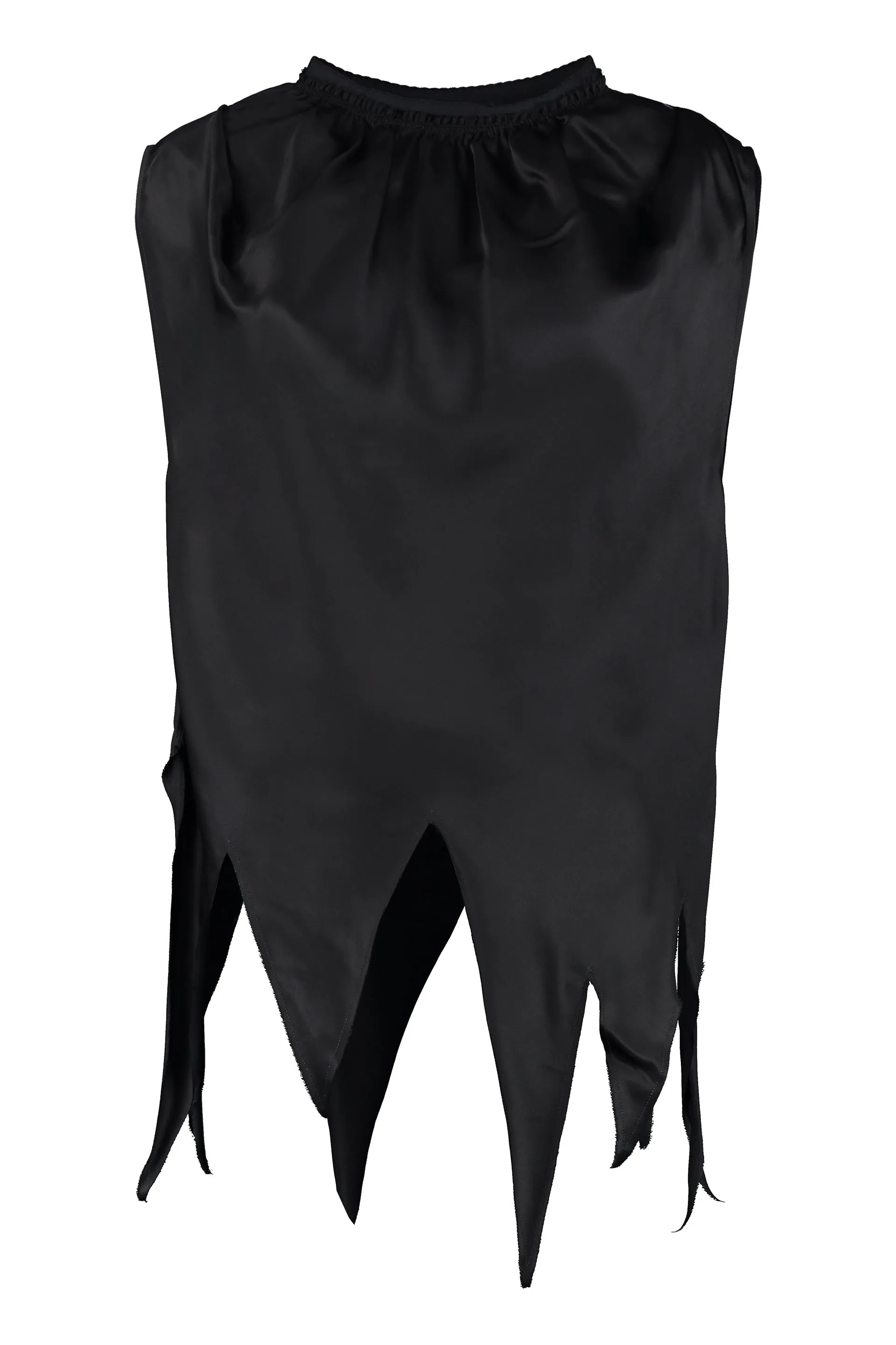MM6 Maison Margiela Asymmetric Hem Round-Neck Top