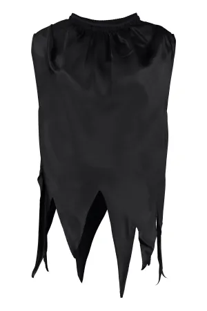 MM6 Maison Margiela Asymmetric Hem Round-Neck Top