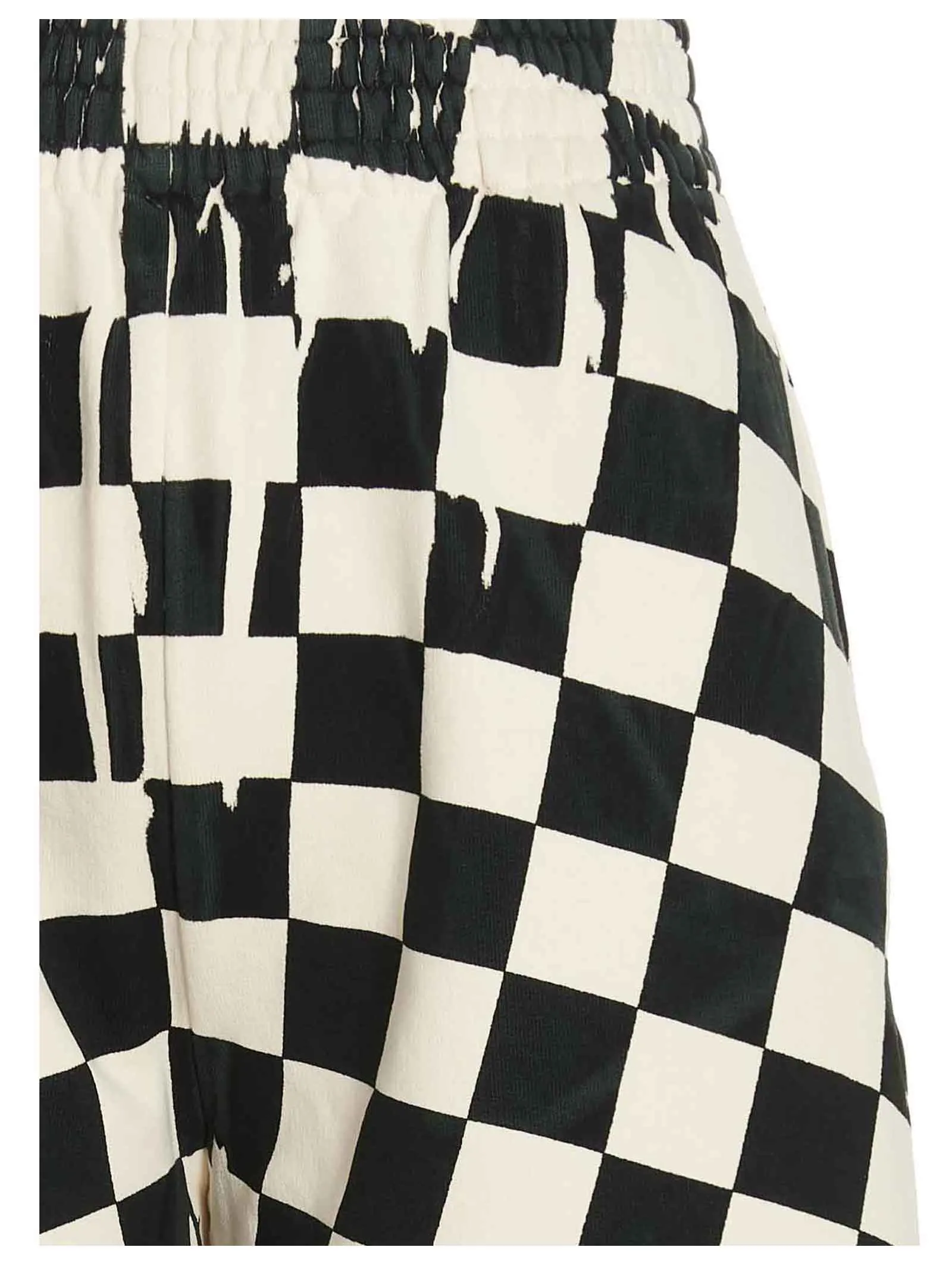 MM6 Maison Margiela Checked Wide Leg Trousers