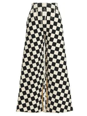 MM6 Maison Margiela Checked Wide Leg Trousers