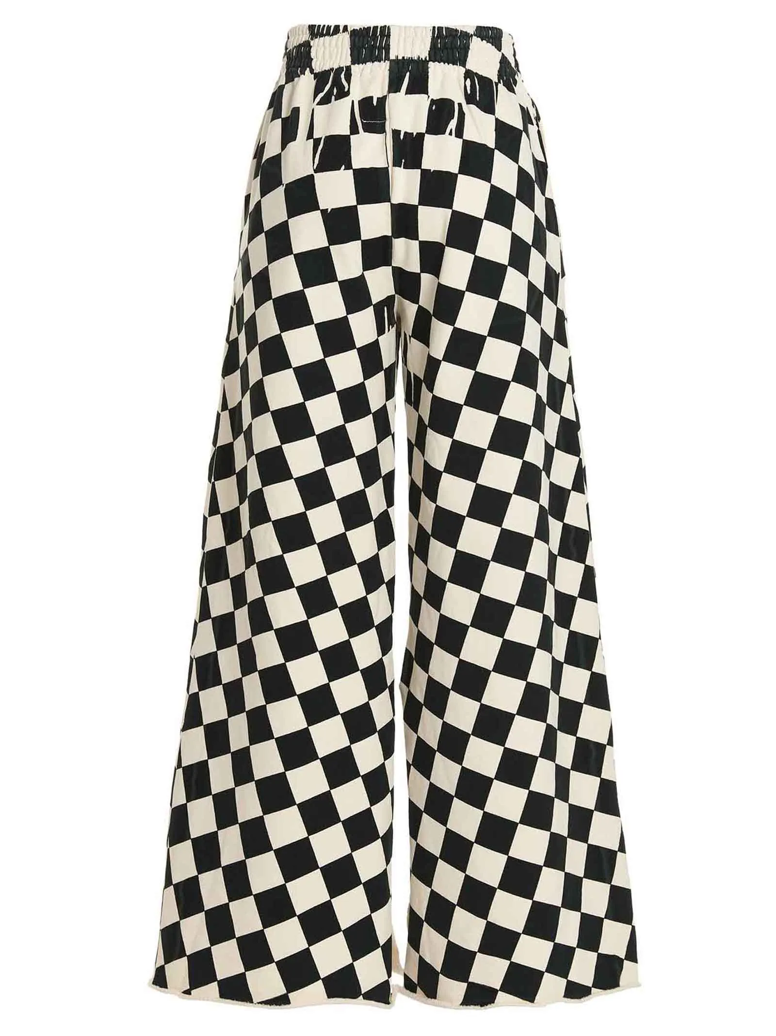 MM6 Maison Margiela Checked Wide Leg Trousers