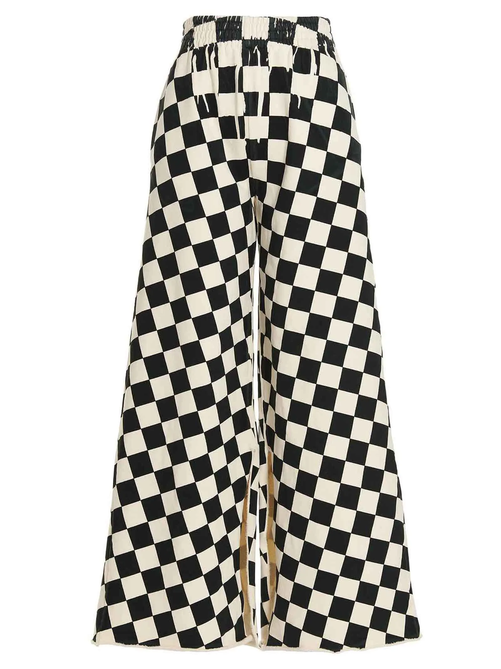 MM6 Maison Margiela Checked Wide Leg Trousers