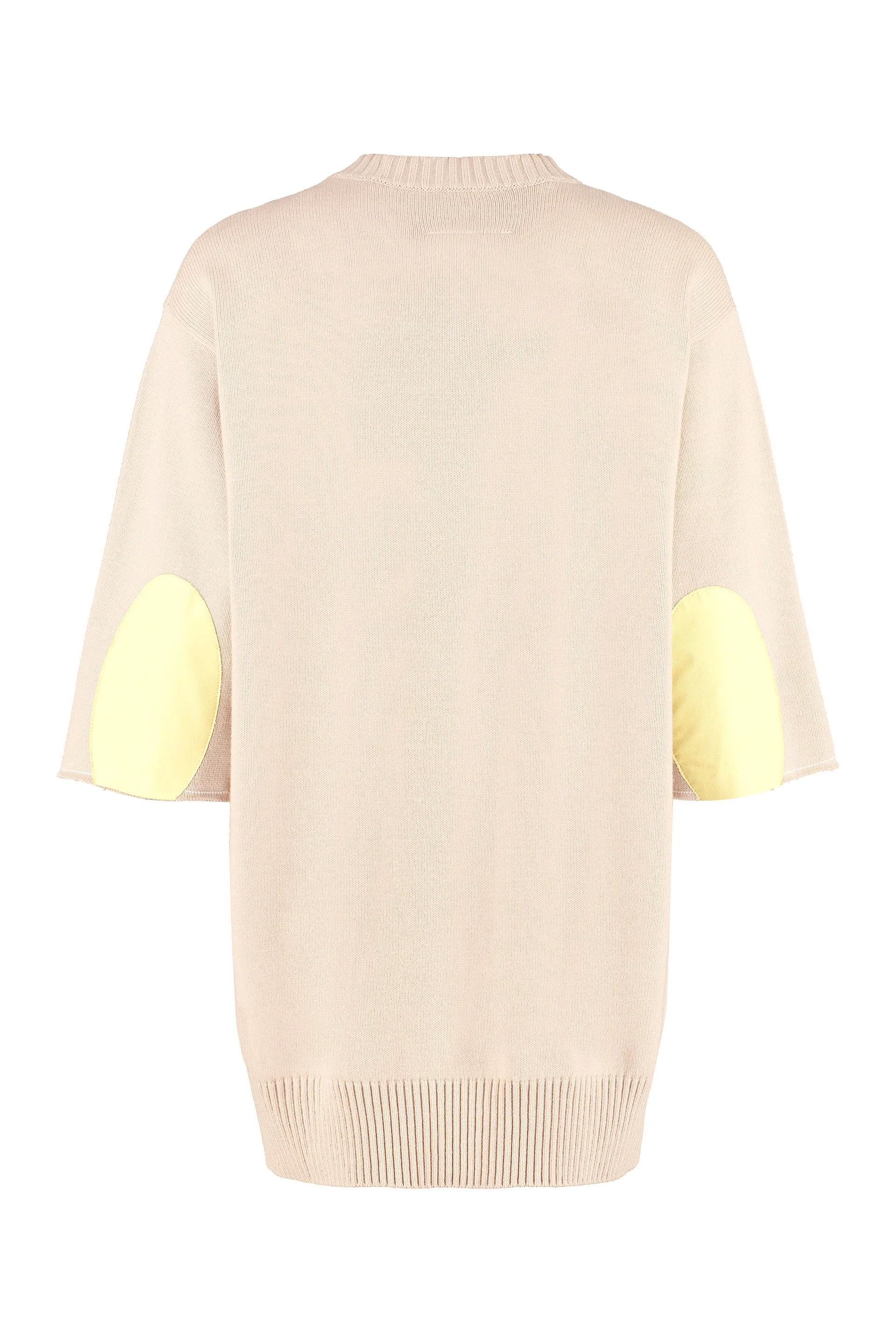 MM6 Maison Margiela Crop Sleeve V-Neck Knit Jumper