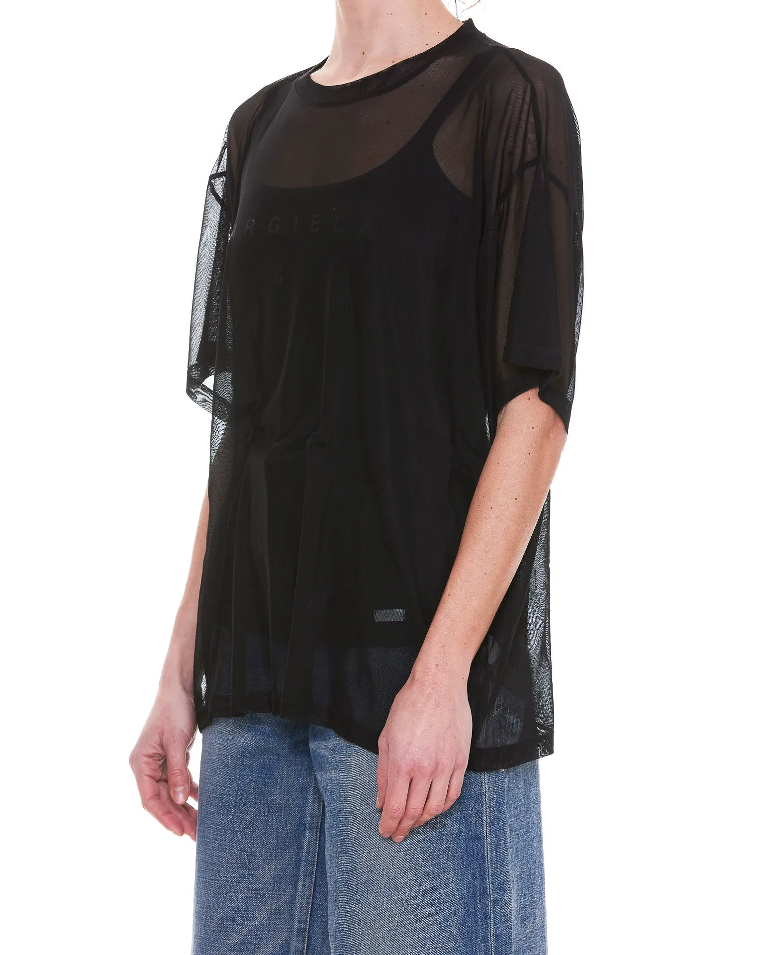 MM6 Maison Margiela Logo Printed Crewneck T-Shirt