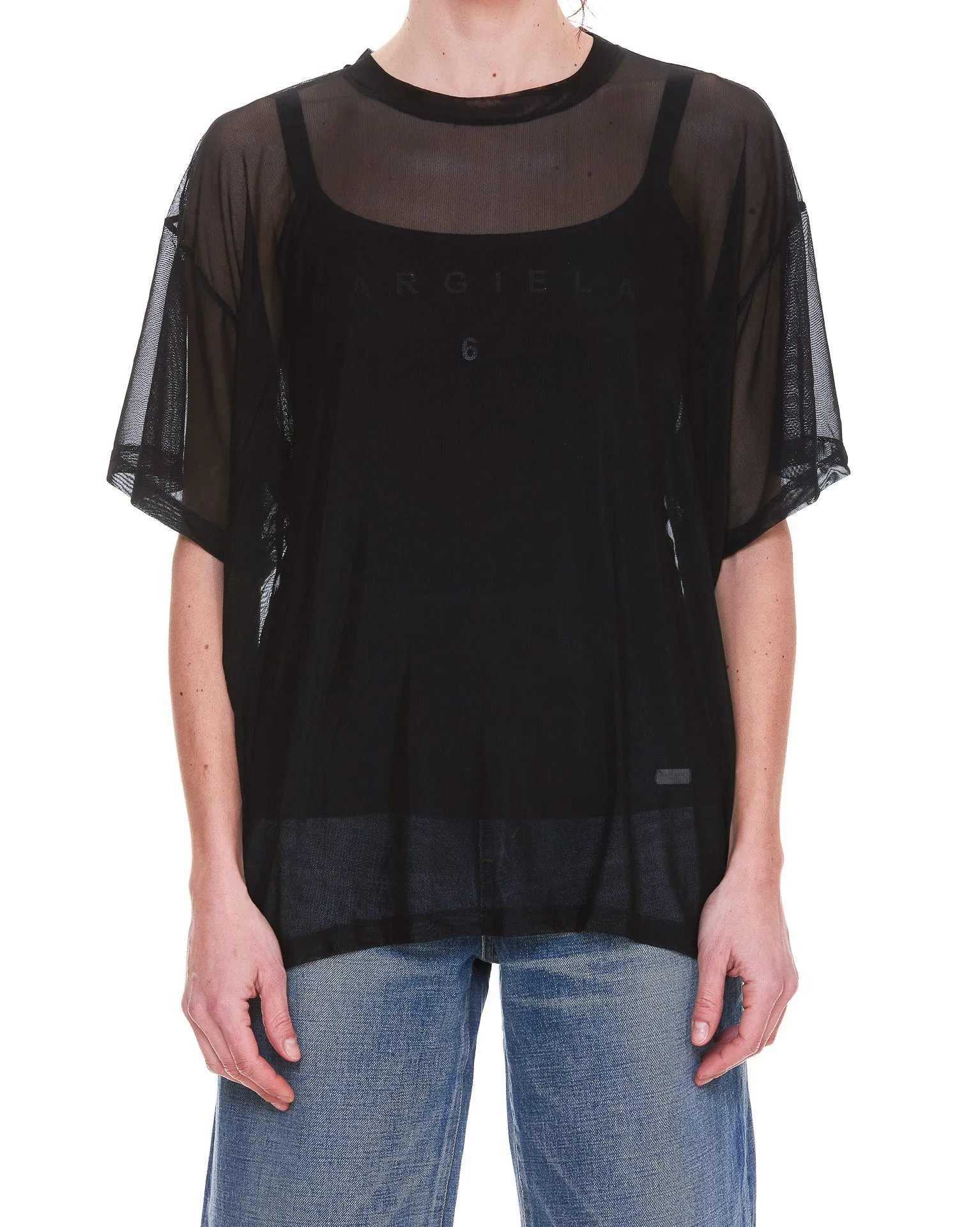 MM6 Maison Margiela Logo Printed Crewneck T-Shirt