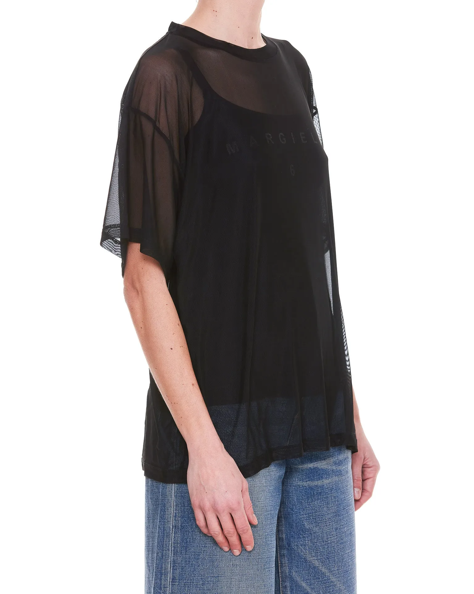 MM6 Maison Margiela Logo Printed Crewneck T-Shirt