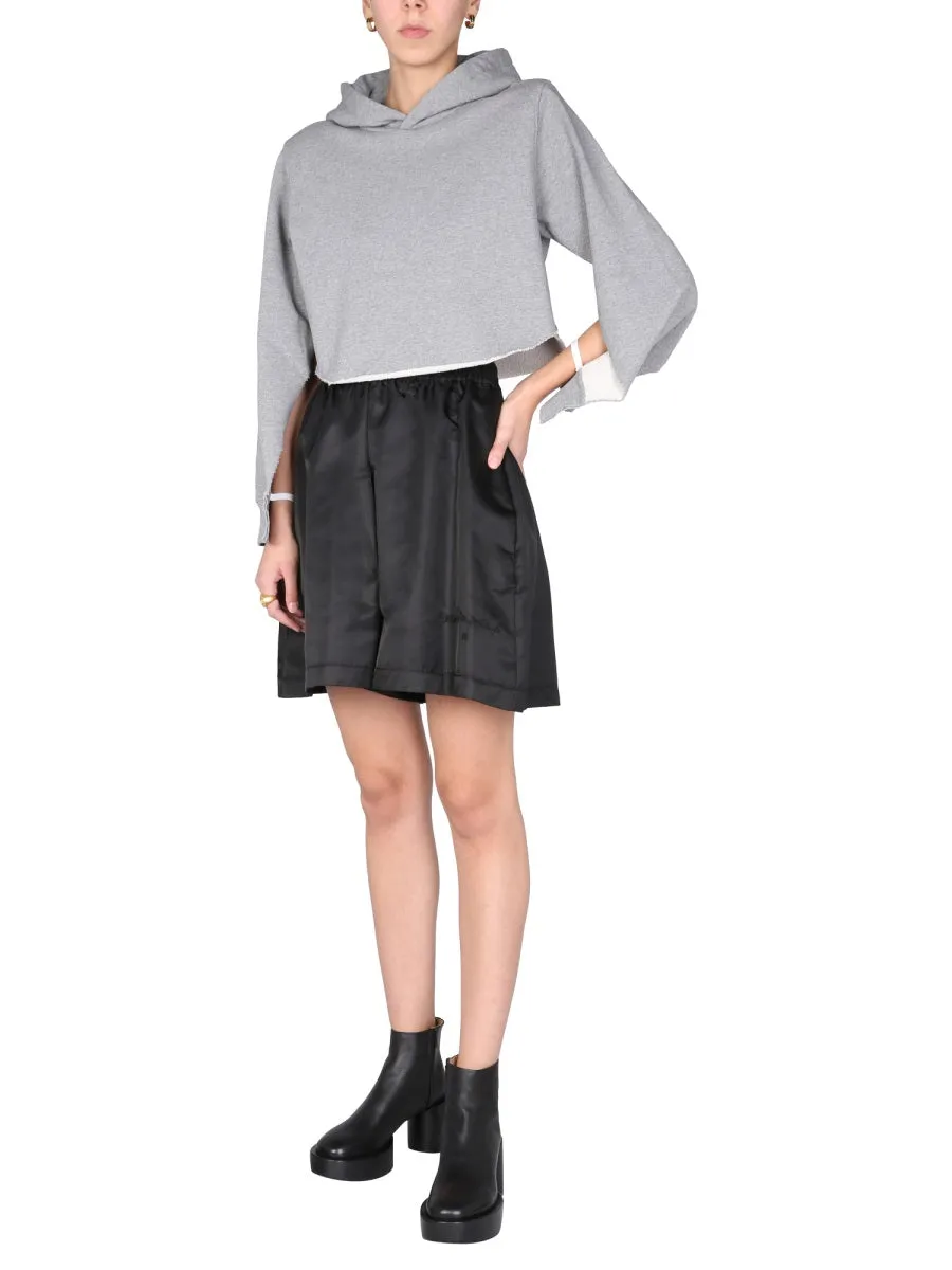 MM6 Maison Margiela Long Sleeved Cropped Hoodie
