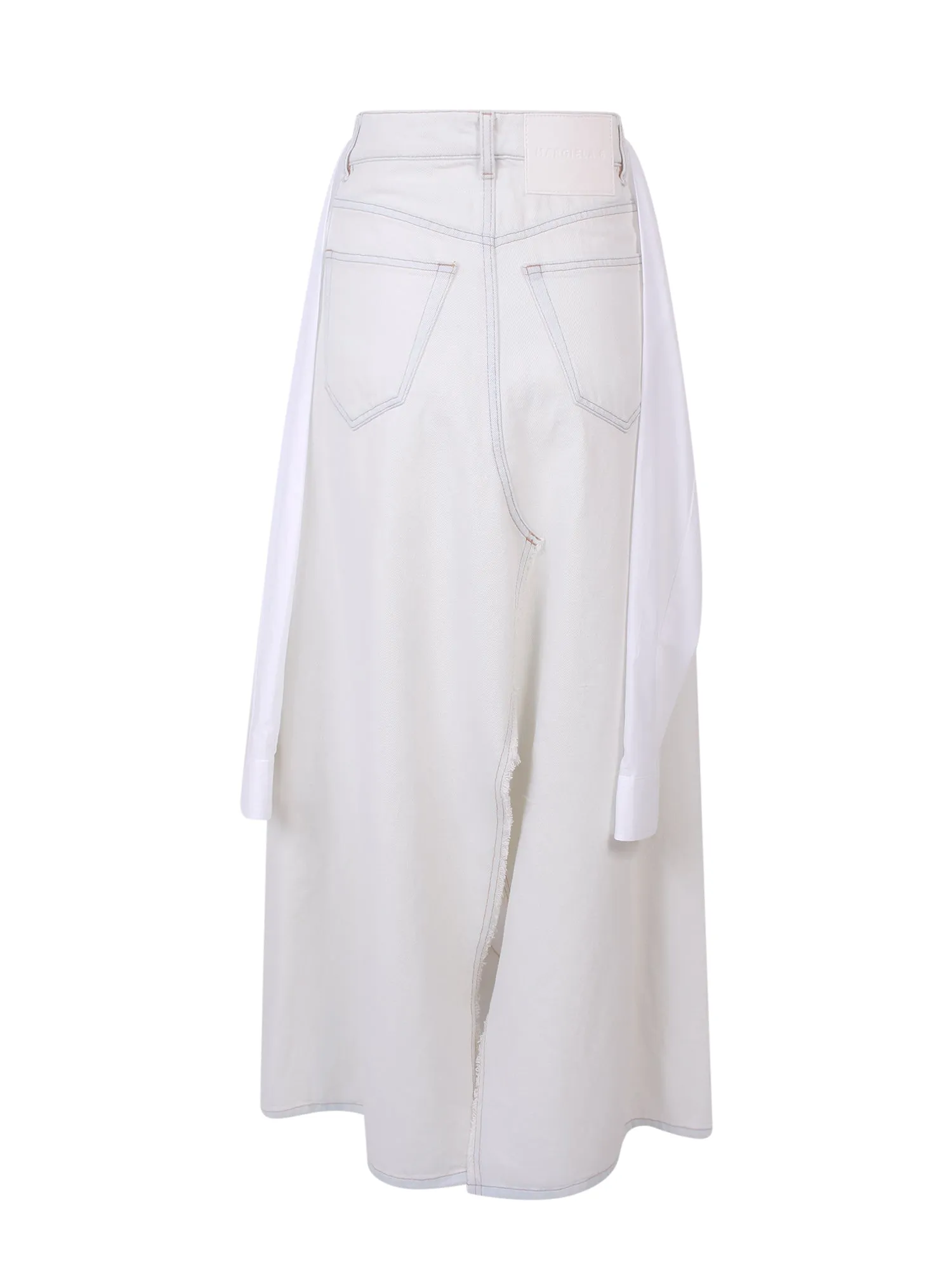 MM6 Maison Margiela Sleeves Detailed Denim Skirt