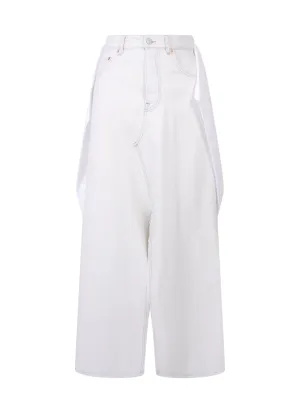 MM6 Maison Margiela Sleeves Detailed Denim Skirt
