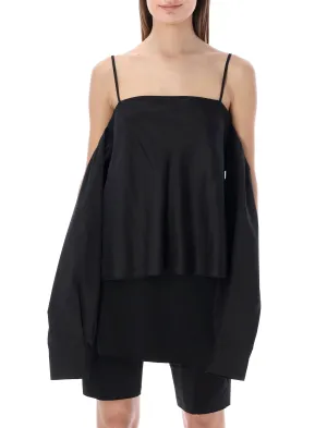 MM6 Maison Margiela Tie-Detailed Square-Neck Slip Top