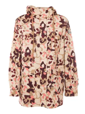 Moncler Abstract-Printed Hooded Jacket
