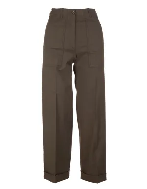 Moncler Logo Patch Straight Leg Pants