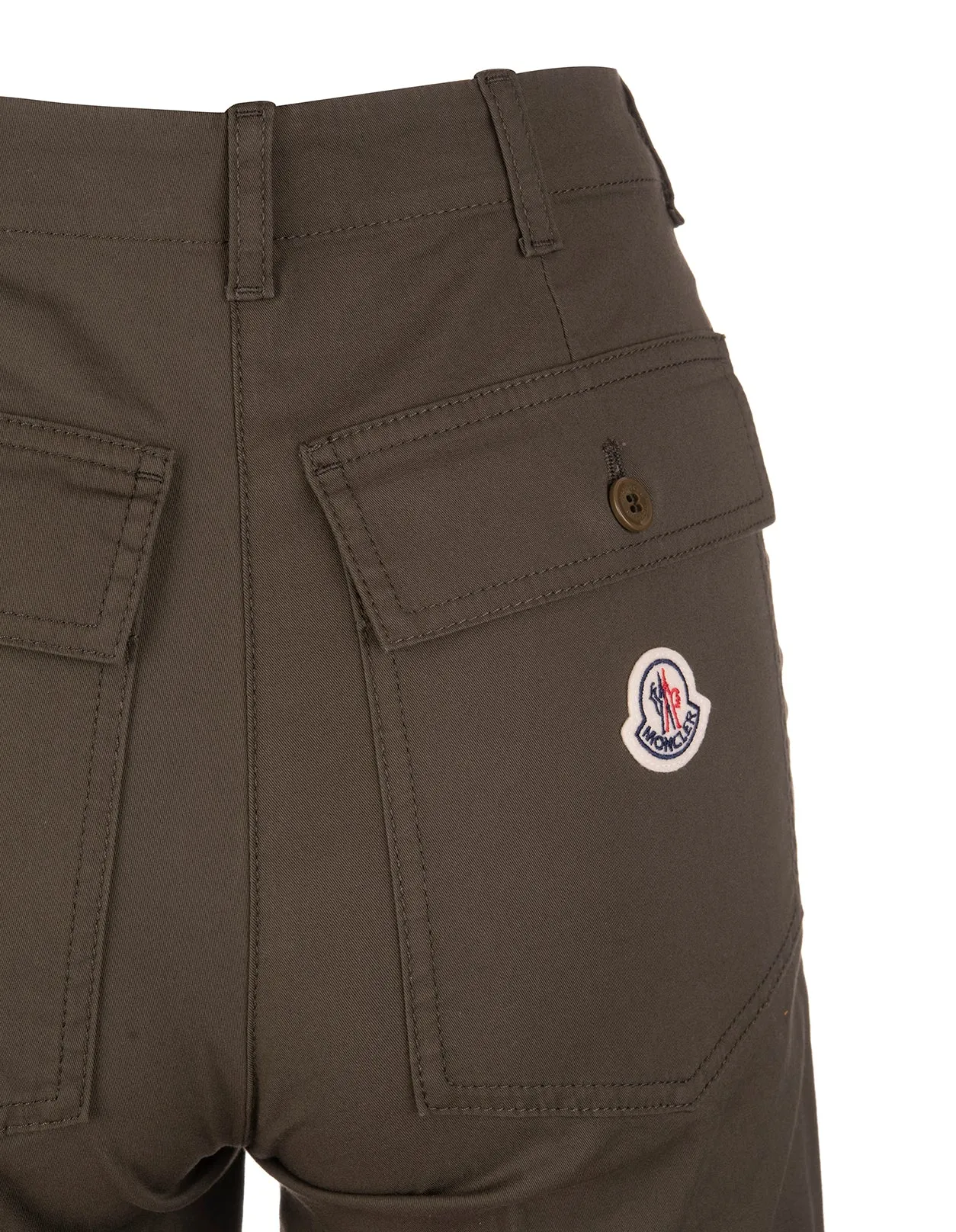 Moncler Logo Patch Straight Leg Pants