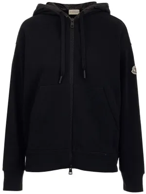 Moncler Logo Patch Zipped Hoodie