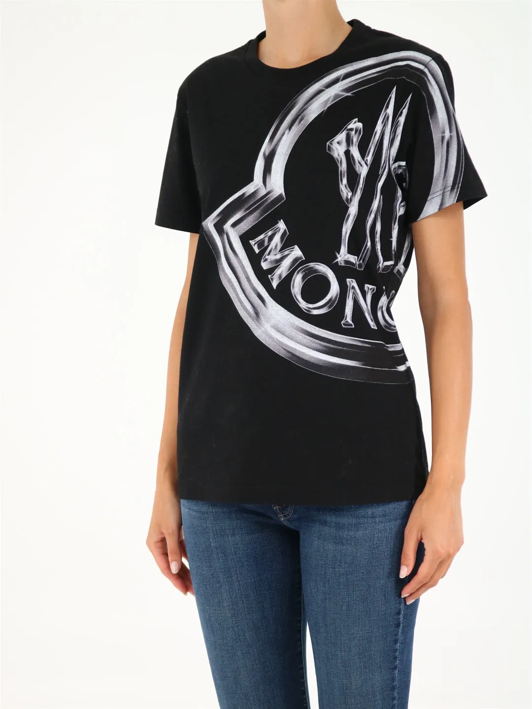 Moncler Maxi Logo Print T-Shirt