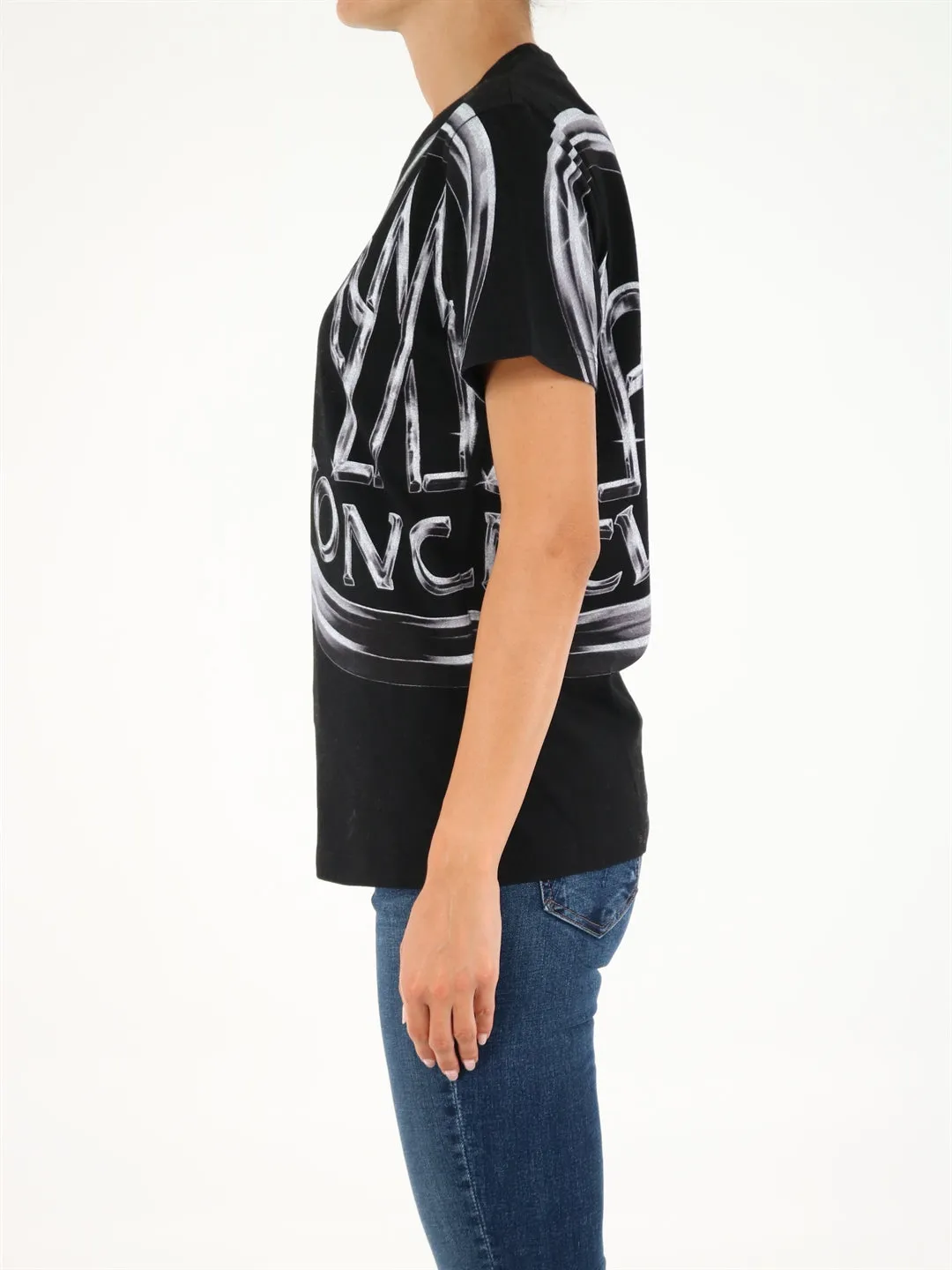 Moncler Maxi Logo Print T-Shirt