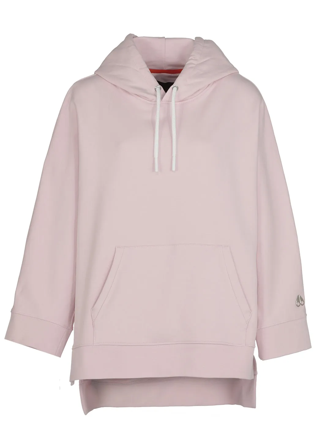 Moose Knuckles Logo Plaque Drawstring Hoodie