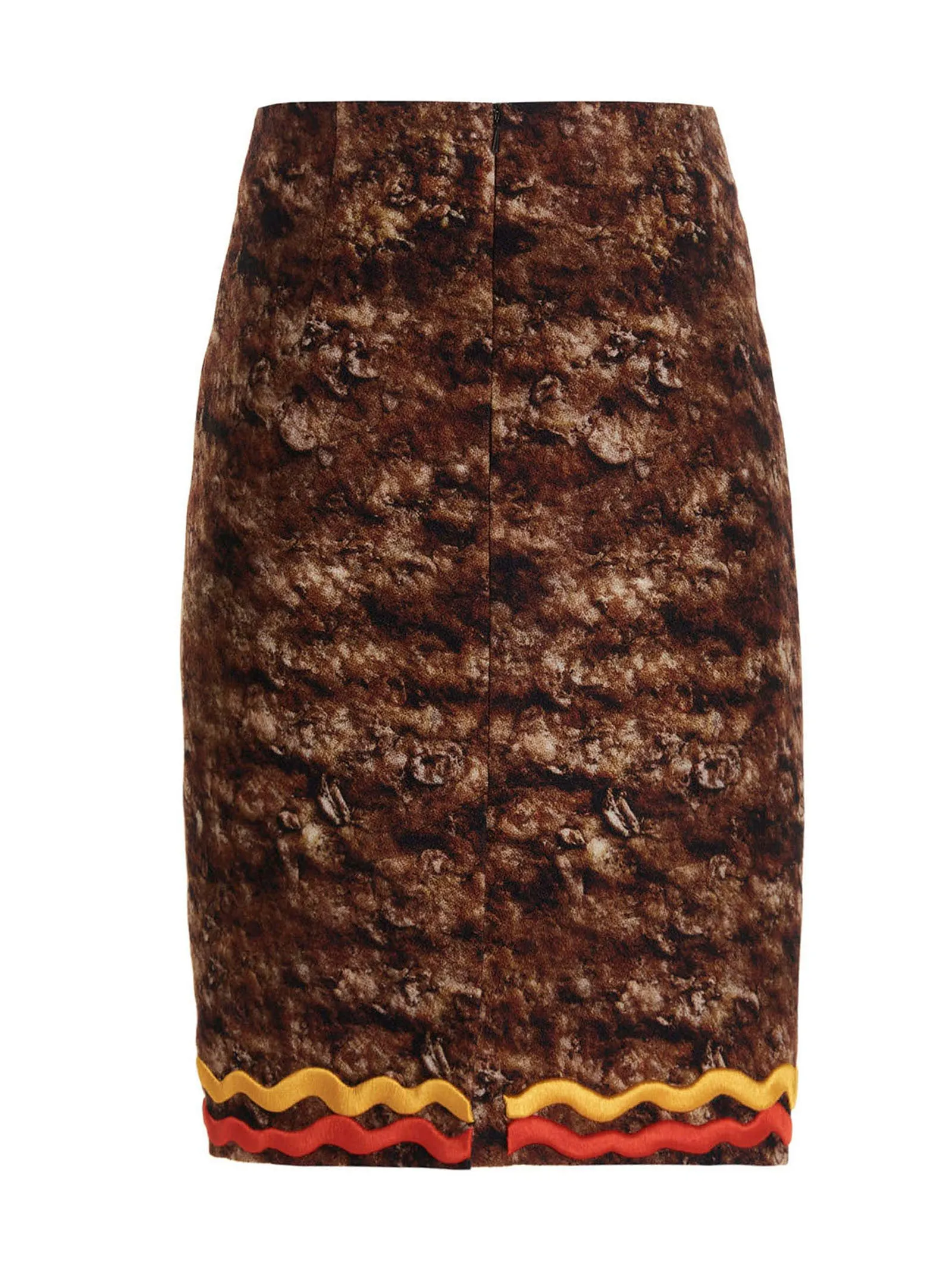 Moschino Burger-Motif Printed Pencil Mini Skirt