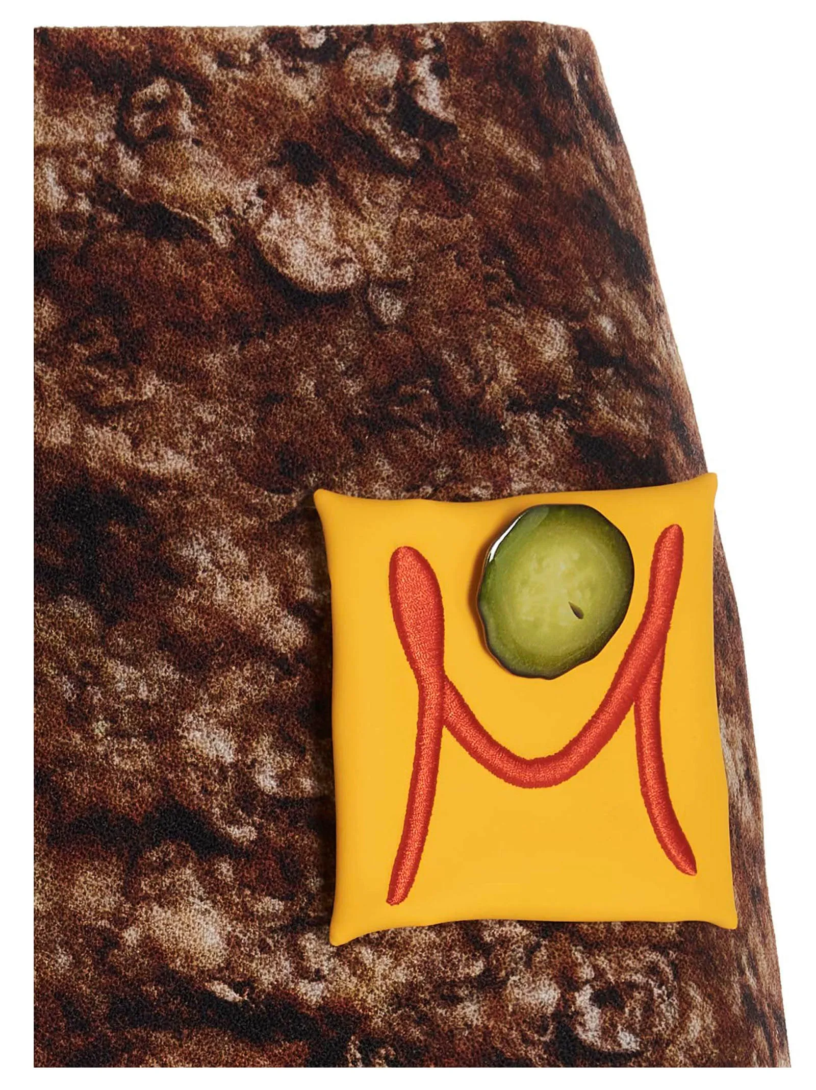 Moschino Burger-Motif Printed Pencil Mini Skirt
