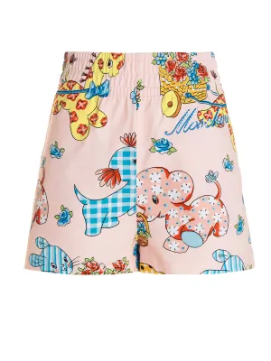 Moschino Calico Animals All-Over Printed Shorts
