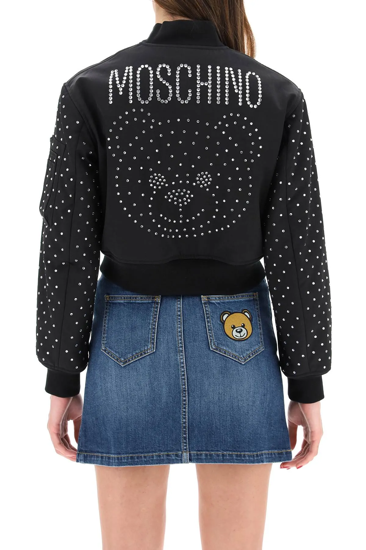 Moschino Embellished Teddy Bomber Jacket