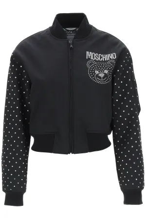Moschino Embellished Teddy Bomber Jacket