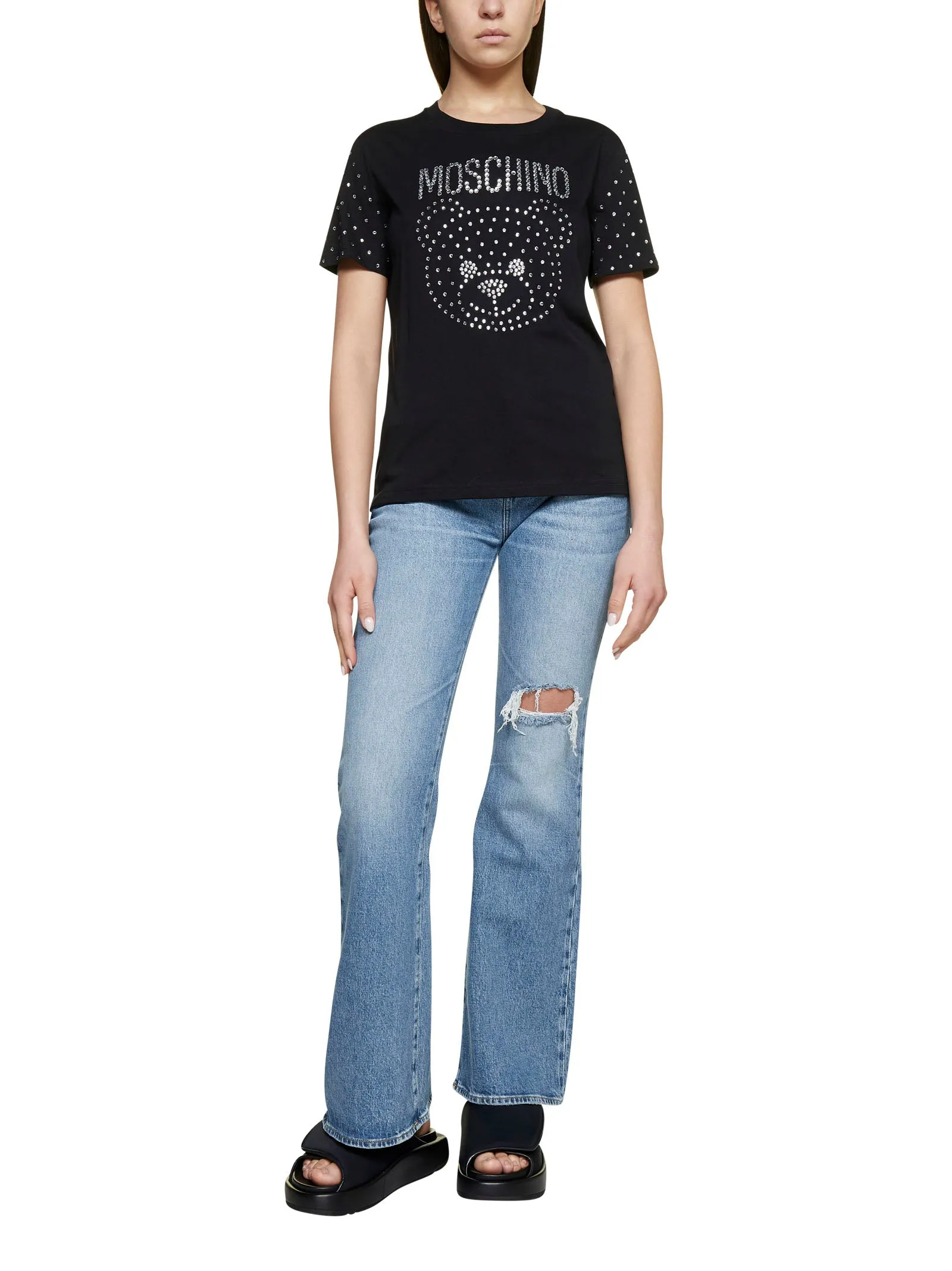 Moschino Embellished Teddy Crewneck T-Shirt