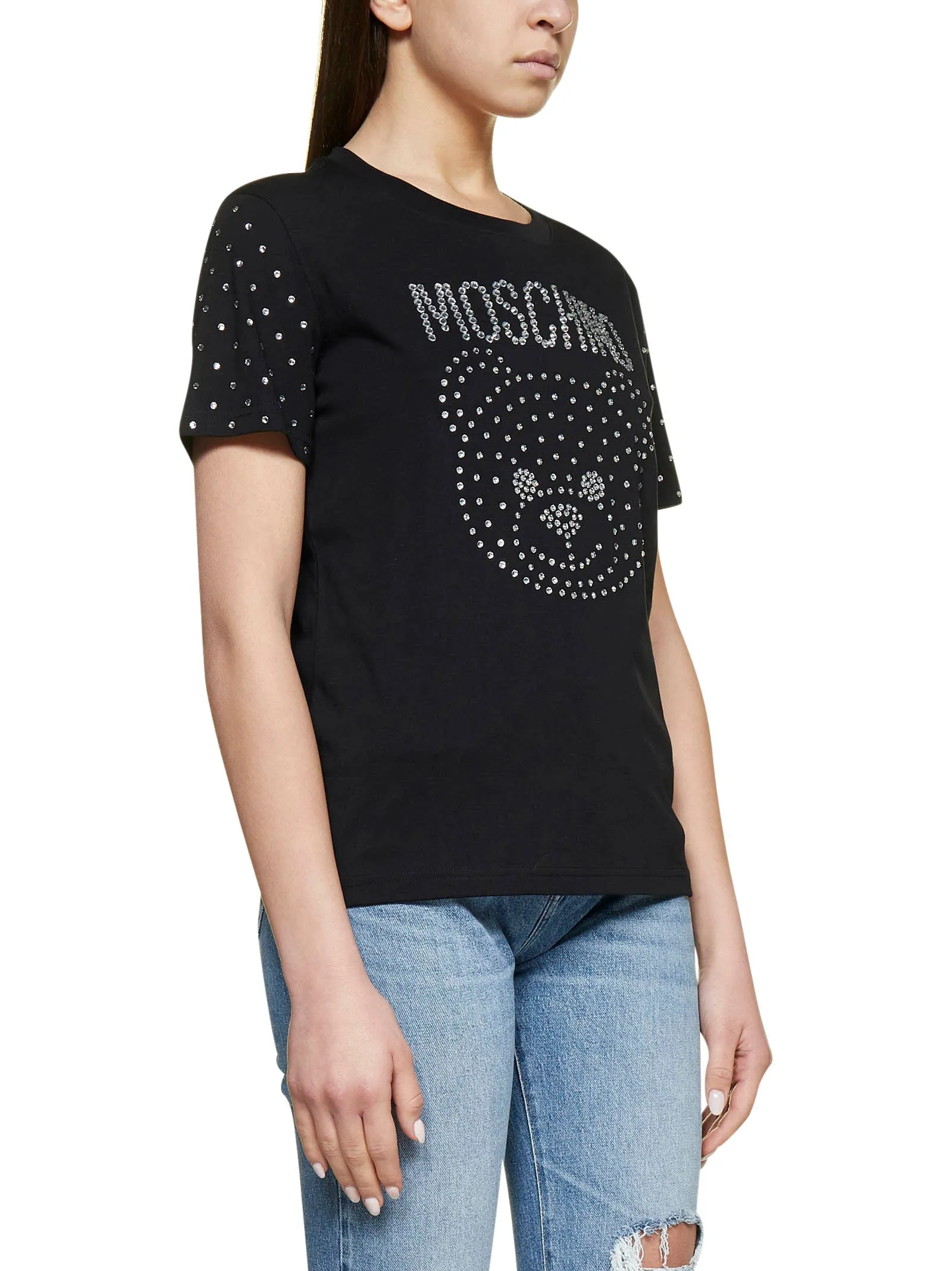 Moschino Embellished Teddy Crewneck T-Shirt