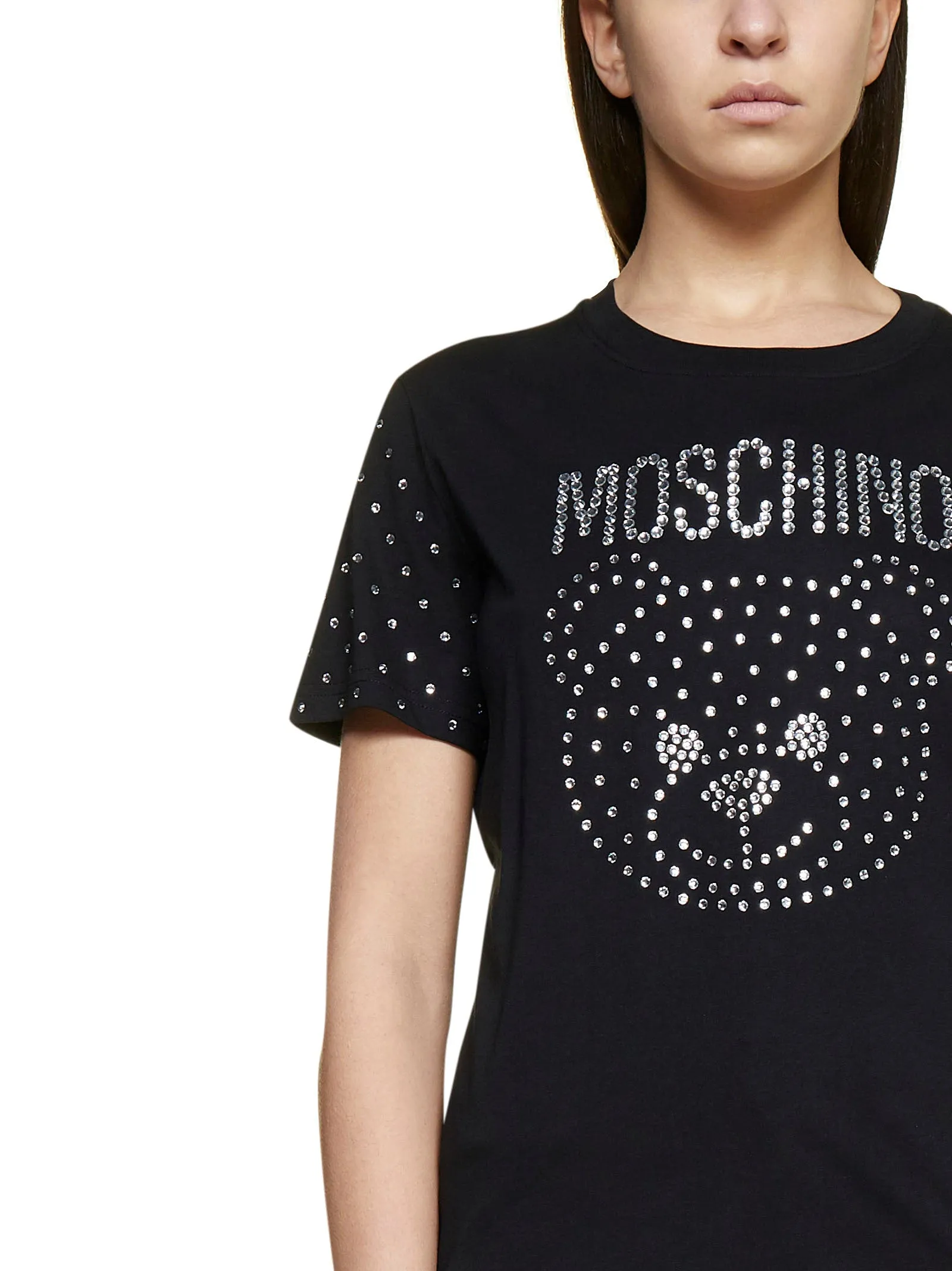 Moschino Embellished Teddy Crewneck T-Shirt