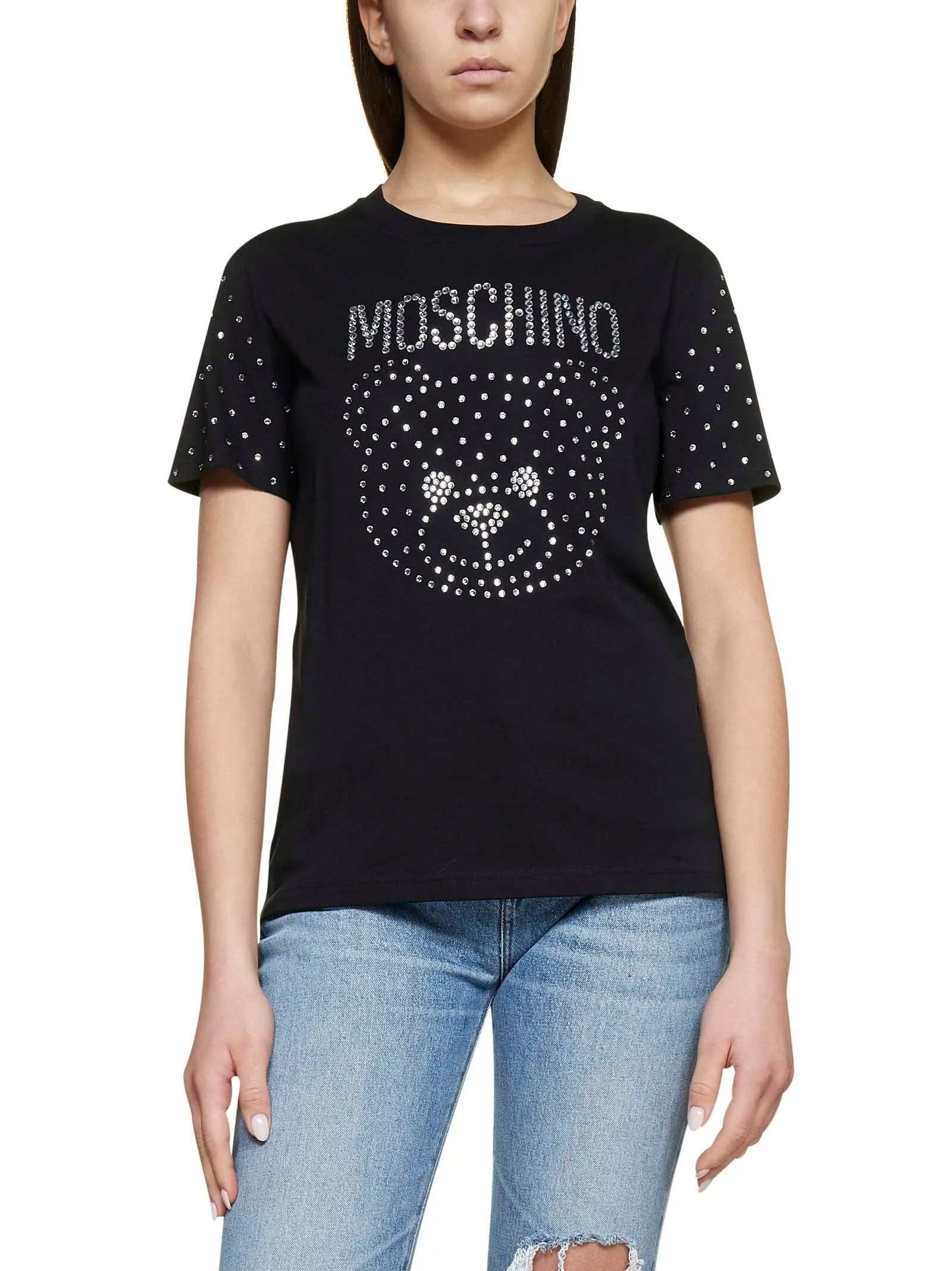 Moschino Embellished Teddy Crewneck T-Shirt