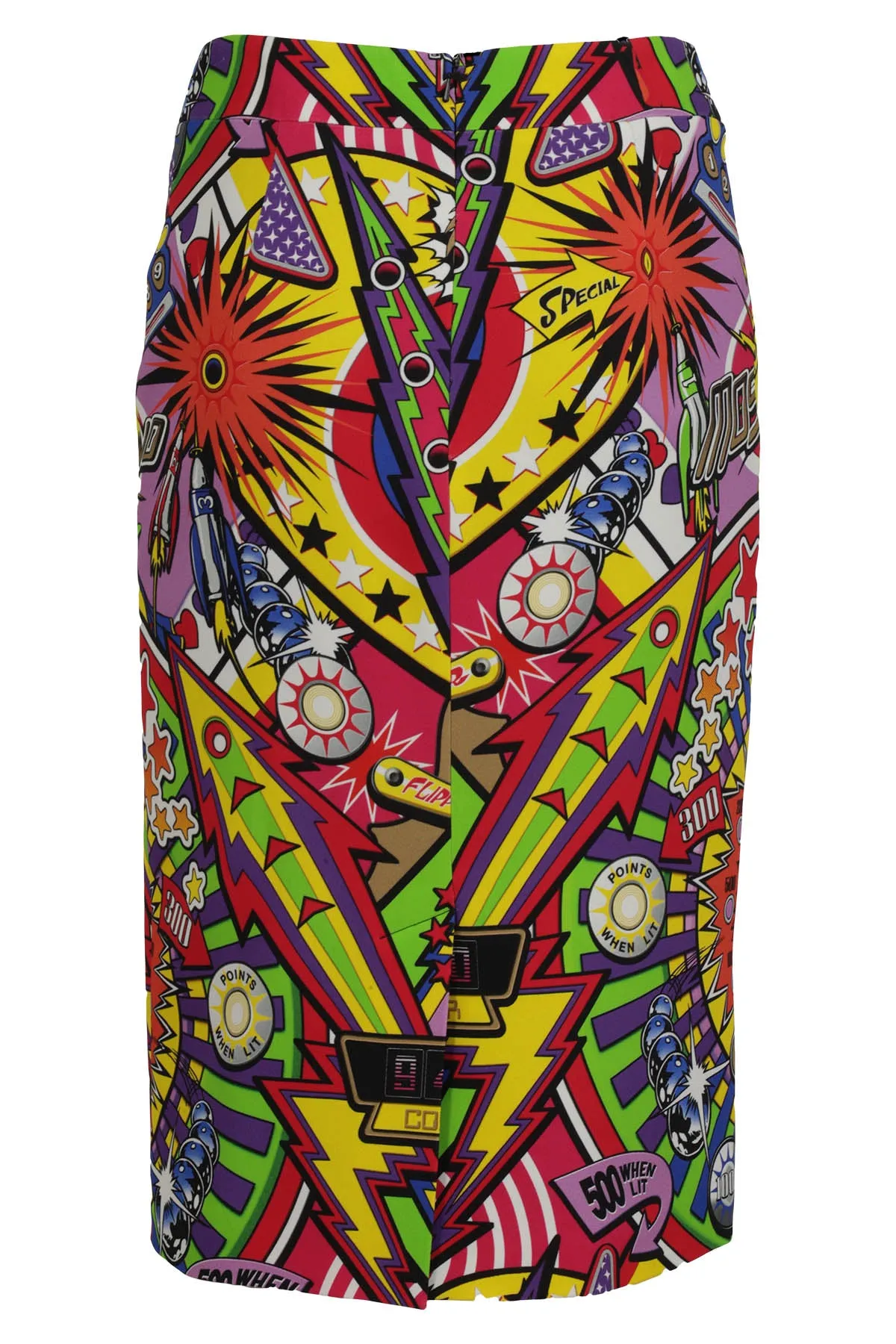 Moschino Graphic Printed High Waist Pencil Skirt