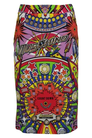 Moschino Graphic Printed High Waist Pencil Skirt