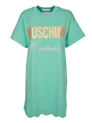 Moschino Logo Detailed Mini T-Shirt Dress