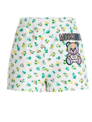 Moschino Logo Embroidered All-Over Printed Shorts