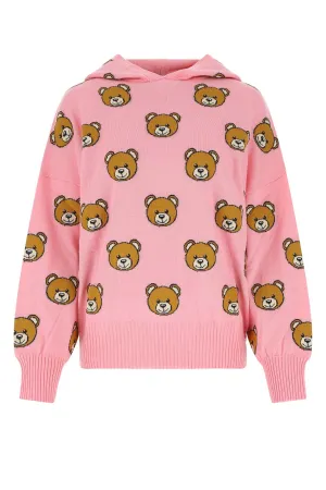 Moschino Logo Intarsia Long-Sleeved Hoodie