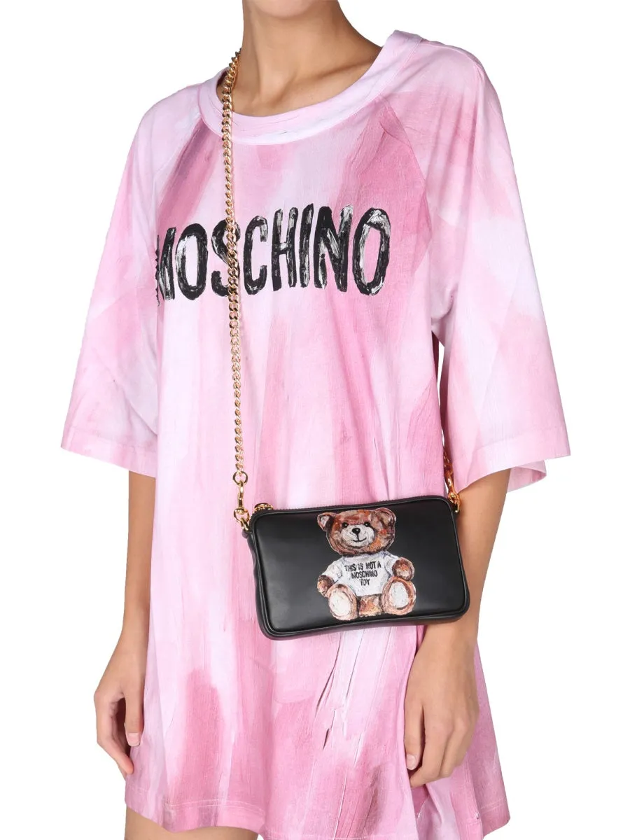 Moschino Logo Paint Effect T-Shirt Dress