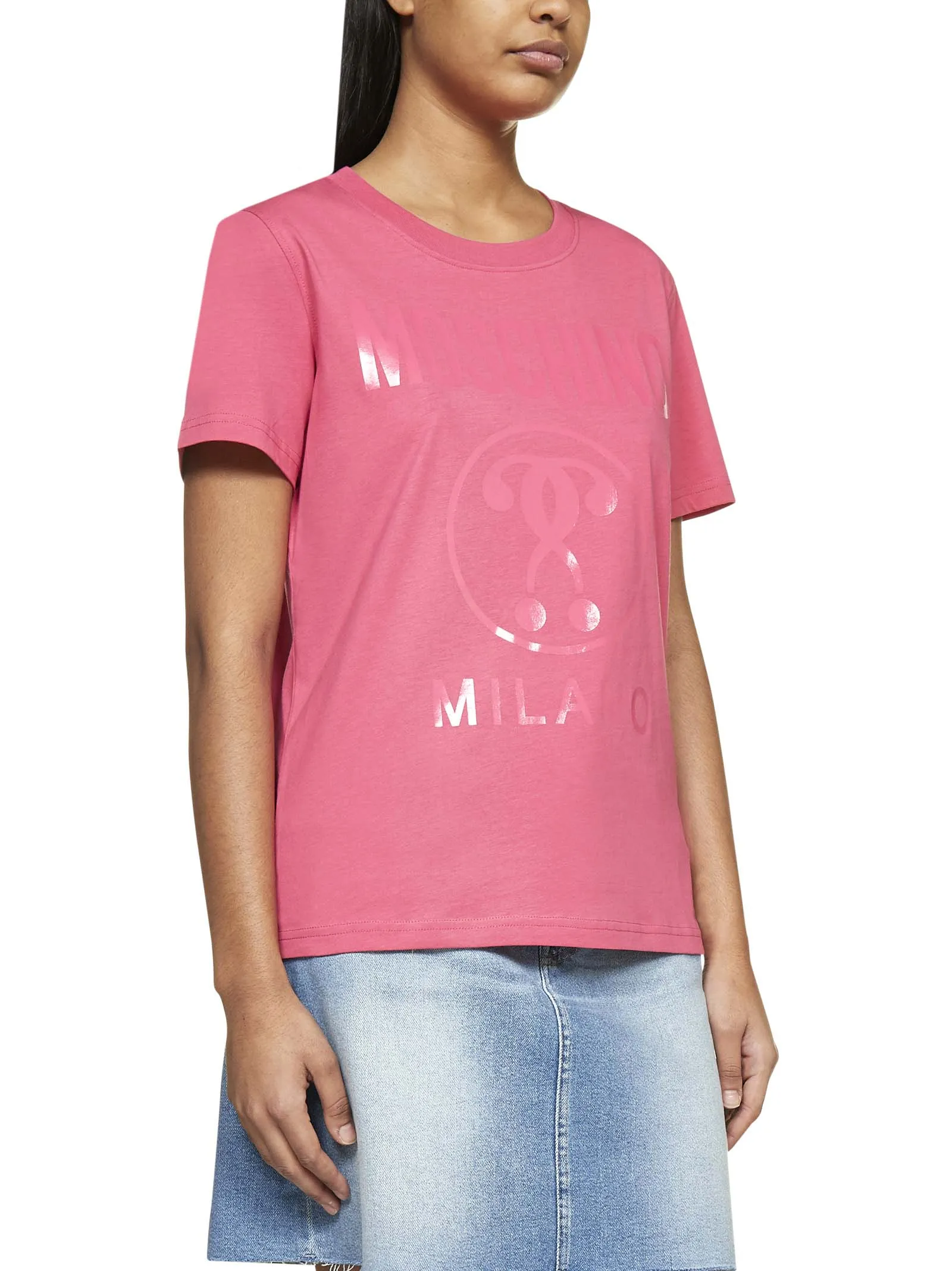 Moschino Logo Printed Crewneck T-Shirt