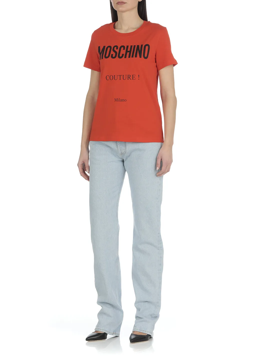 Moschino Logo Printed Crewneck T-Shirt