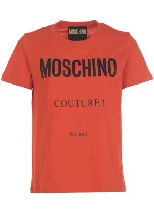 Moschino Logo Printed Crewneck T-Shirt