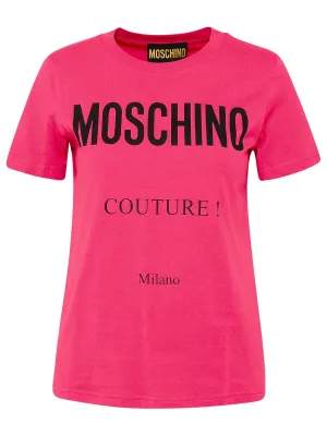 Moschino Logo Printed Crewneck T-Shirt