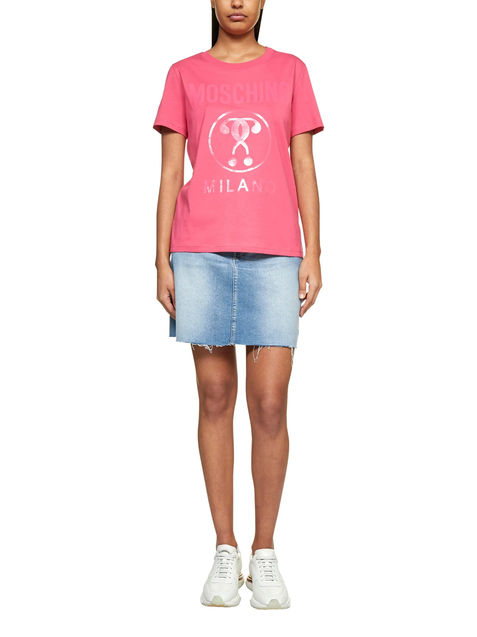 Moschino Logo Printed Crewneck T-Shirt