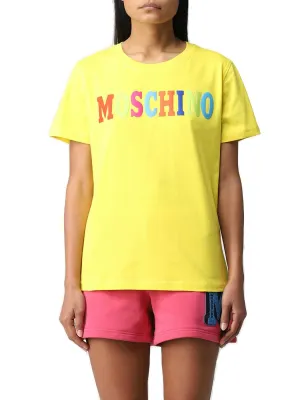 Moschino Logo Printed Crewneck T-Shirt